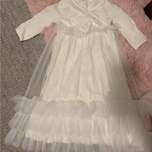 Long Sleeve Dress with Tulle Skirt